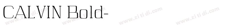 CALVIN Bold字体转换